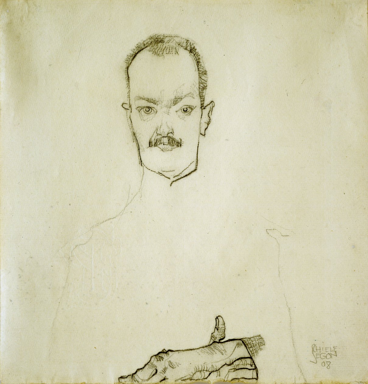 Portret Arthura Roesslera, 1910 autorstwa Egon Schiele