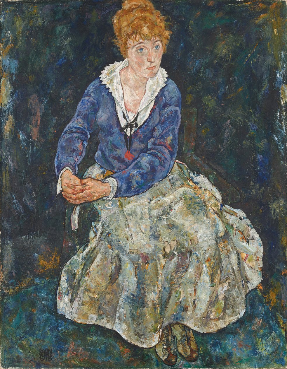 Portret Edith Schiele, żony artysty, 1918. autorstwa Egon Schiele