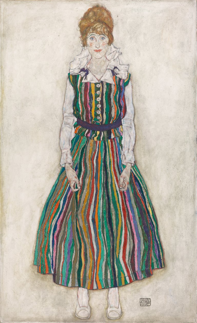 Portret Edith Schiele, żony artysty autorstwa Egon Schiele