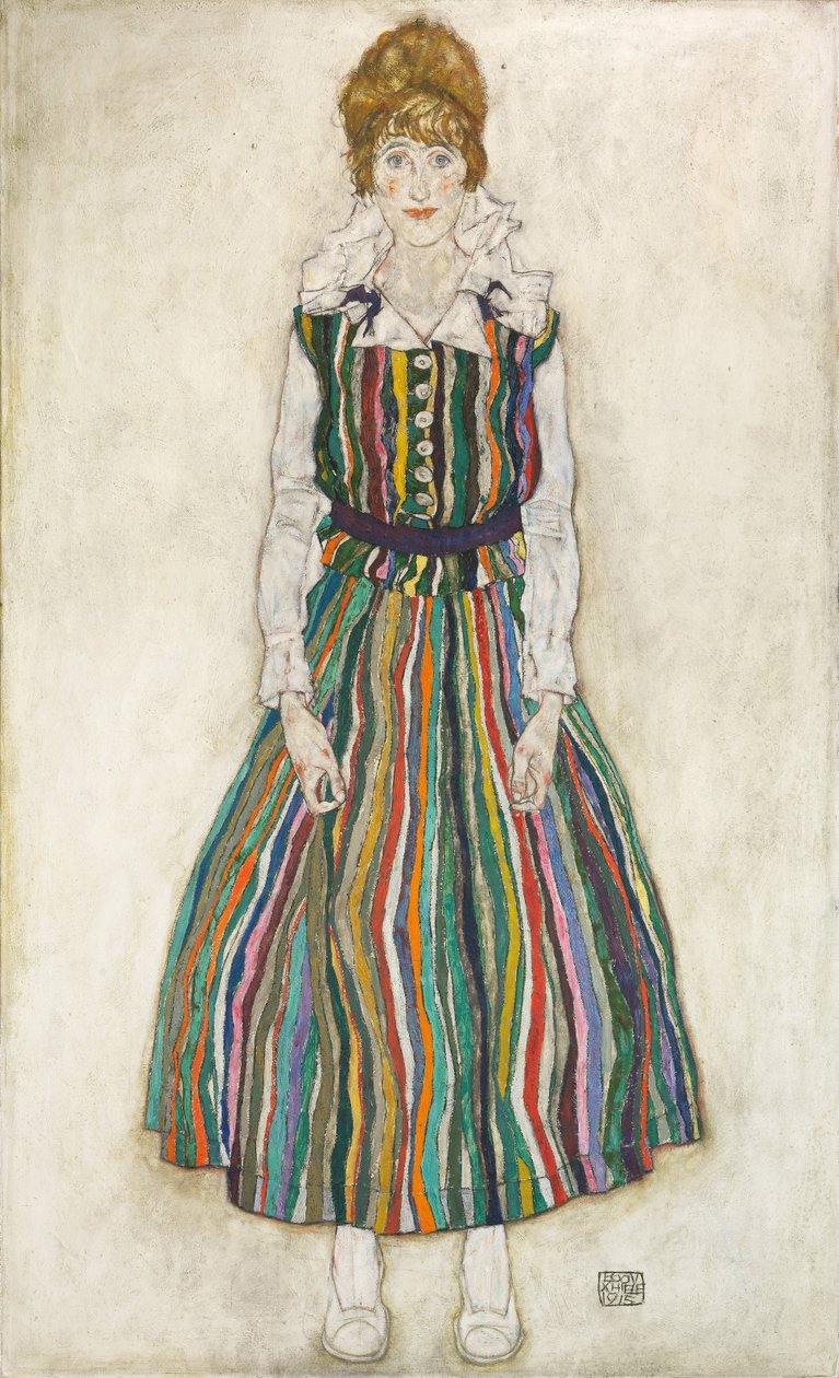 Portret żony artystki Edyty, 1915 autorstwa Egon Schiele