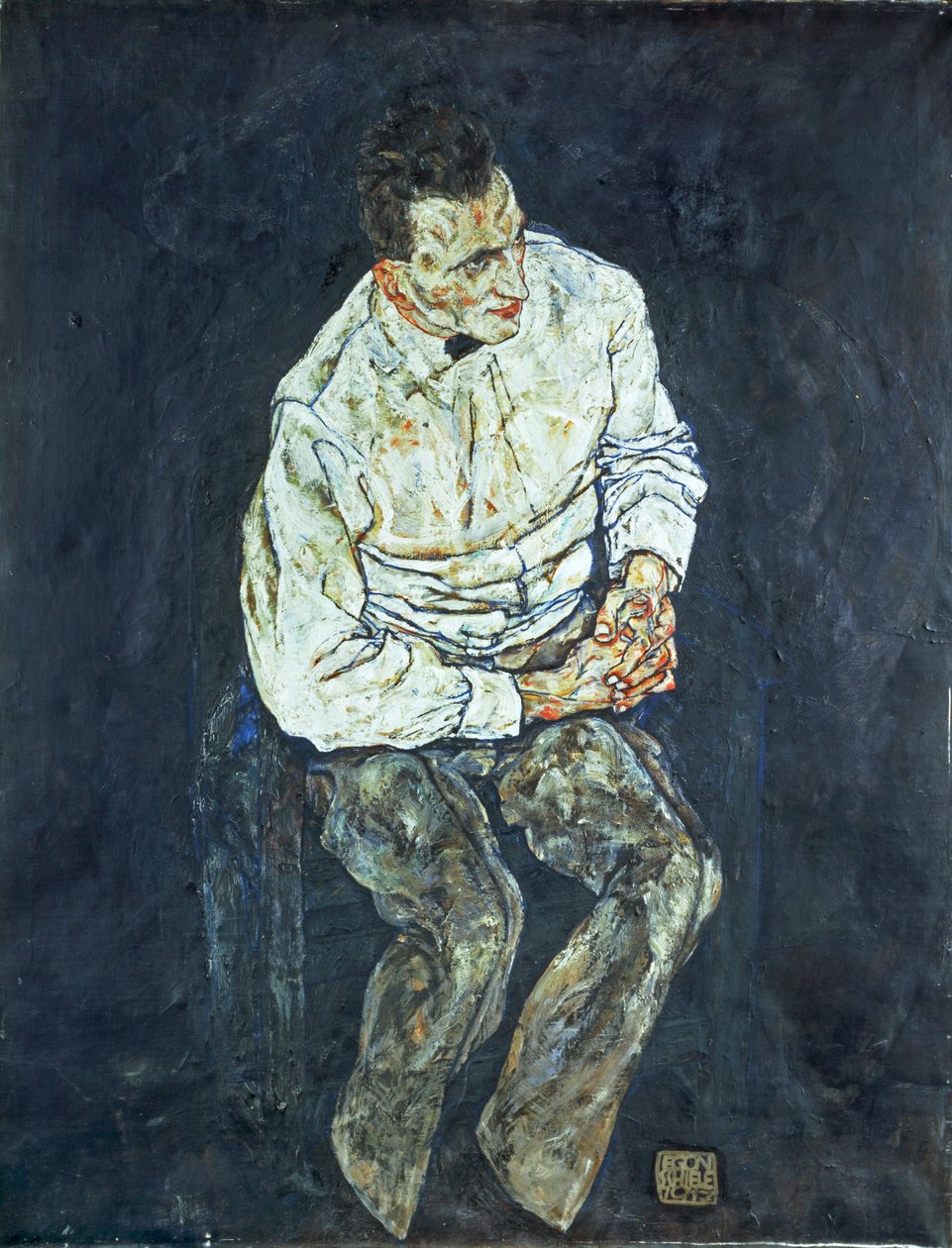 Portret Karla Grünwalda ... autorstwa Egon Schiele