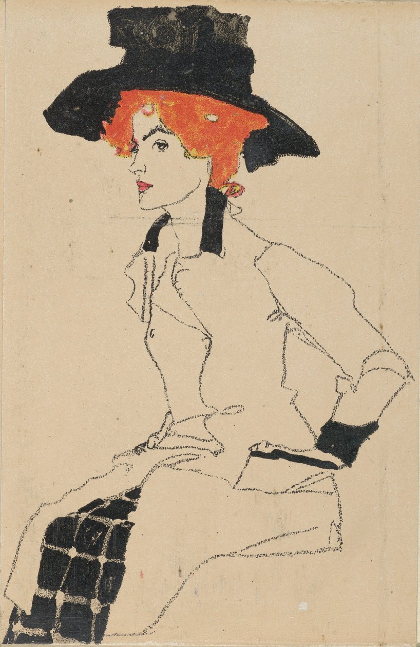 Portret kobiety, 1910. autorstwa Egon Schiele
