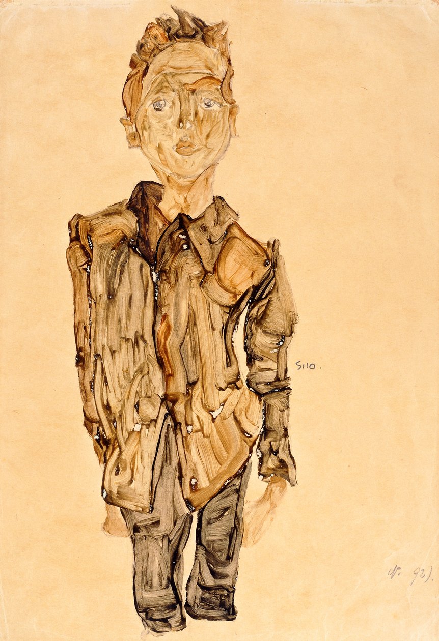 Portret młodzieńca, 1910 autorstwa Egon Schiele