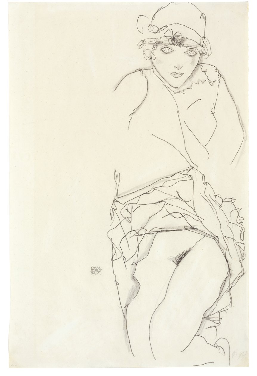 Portret kobiety, 1913 autorstwa Egon Schiele