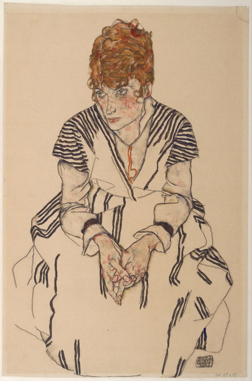 Portret szwagierki artysty, Adele Harms, 1917 autorstwa Egon Schiele