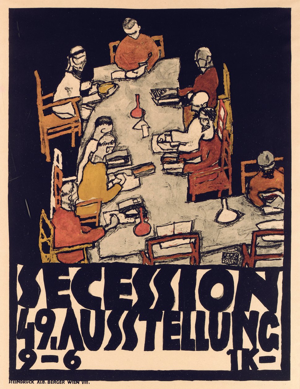 Plakat reklamowy Secesja 49 Wystawa autorstwa Egon Schiele