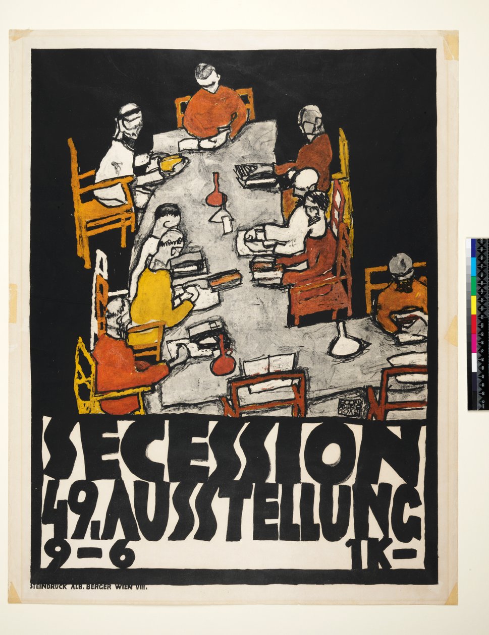 Plakat do Secesji Wiedeńskiej, 49. wystawa, Przyjaciele autorstwa Egon Schiele