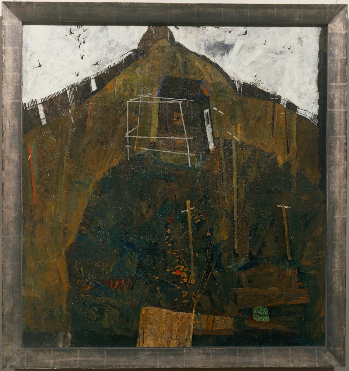 Rabenlandschaft, - Krajobraz z krukami ... (olej na płótnie) autorstwa Egon Schiele