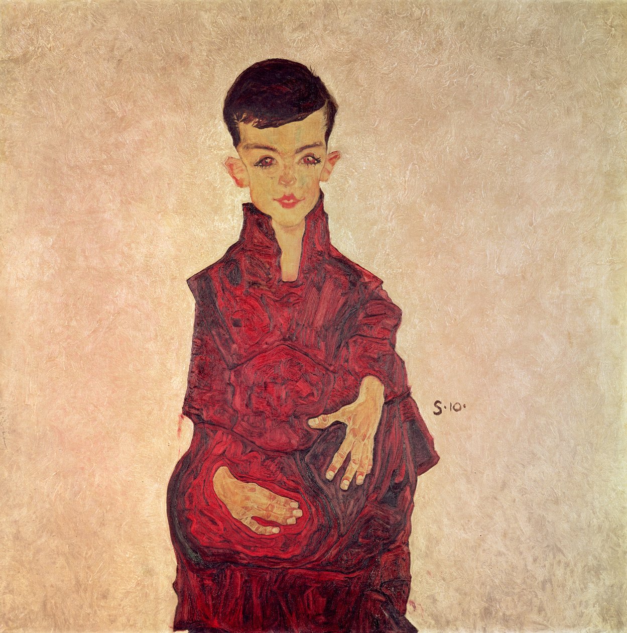 Rainerbub (Portret Herberta Rainera w wieku około 6 lat) 1910 autorstwa Egon Schiele
