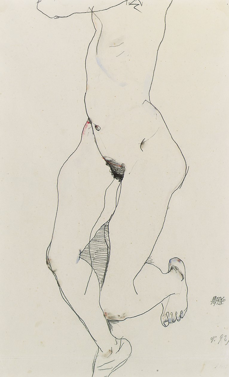 Biegnąca kobieta, 1913 autorstwa Egon Schiele