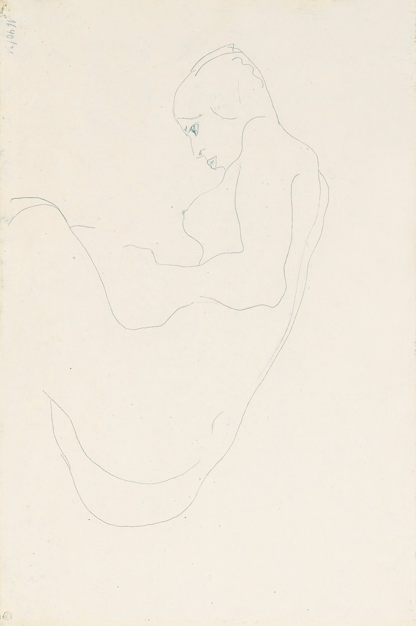 Siedzący akt, 1912 autorstwa Egon Schiele