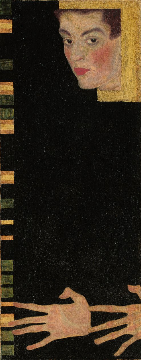 Autoportret z rozłożonymi palcami, 1909 autorstwa Egon Schiele