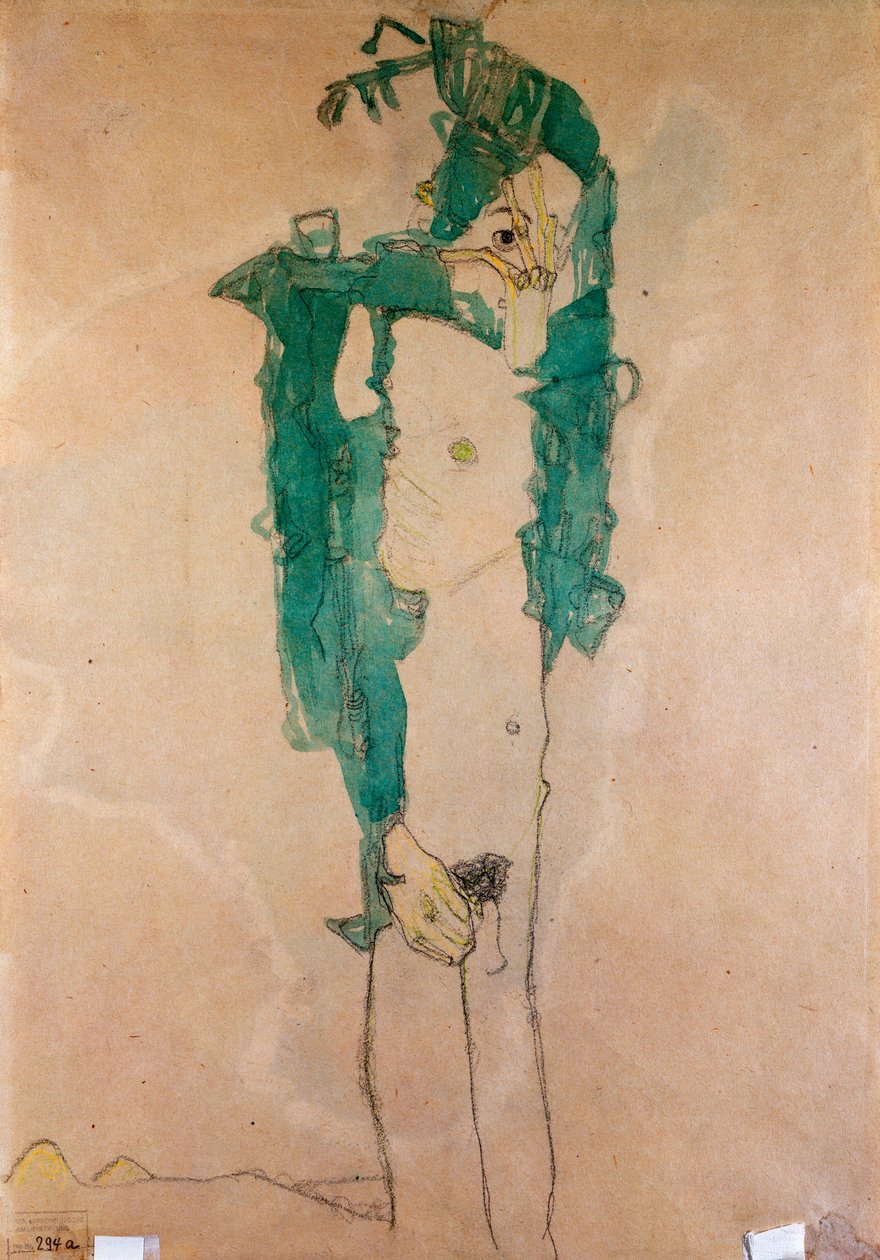 Autoportret, ok. 1910 autorstwa Egon Schiele