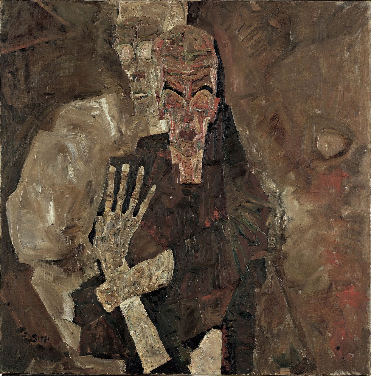 Self Seers II (Śmierć i Człowiek) autorstwa Egon Schiele