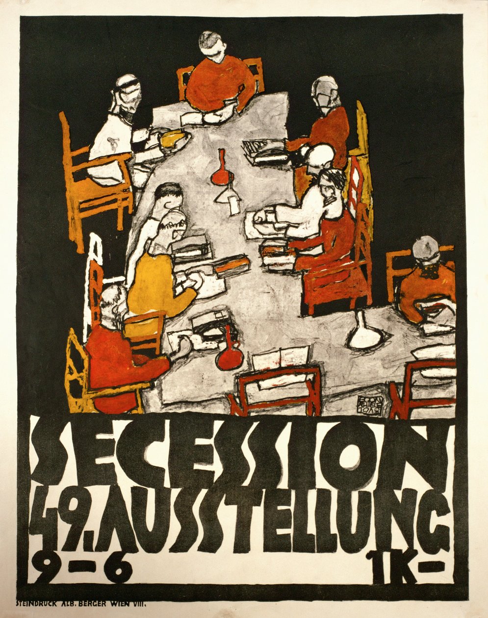Plakat secesyjny autorstwa Egon Schiele