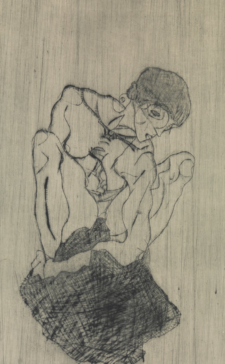 Smutek, 1914. autorstwa Egon Schiele