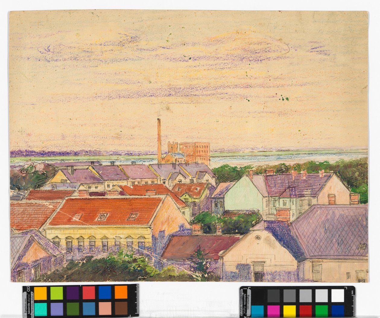Widok miasta autorstwa Egon Schiele