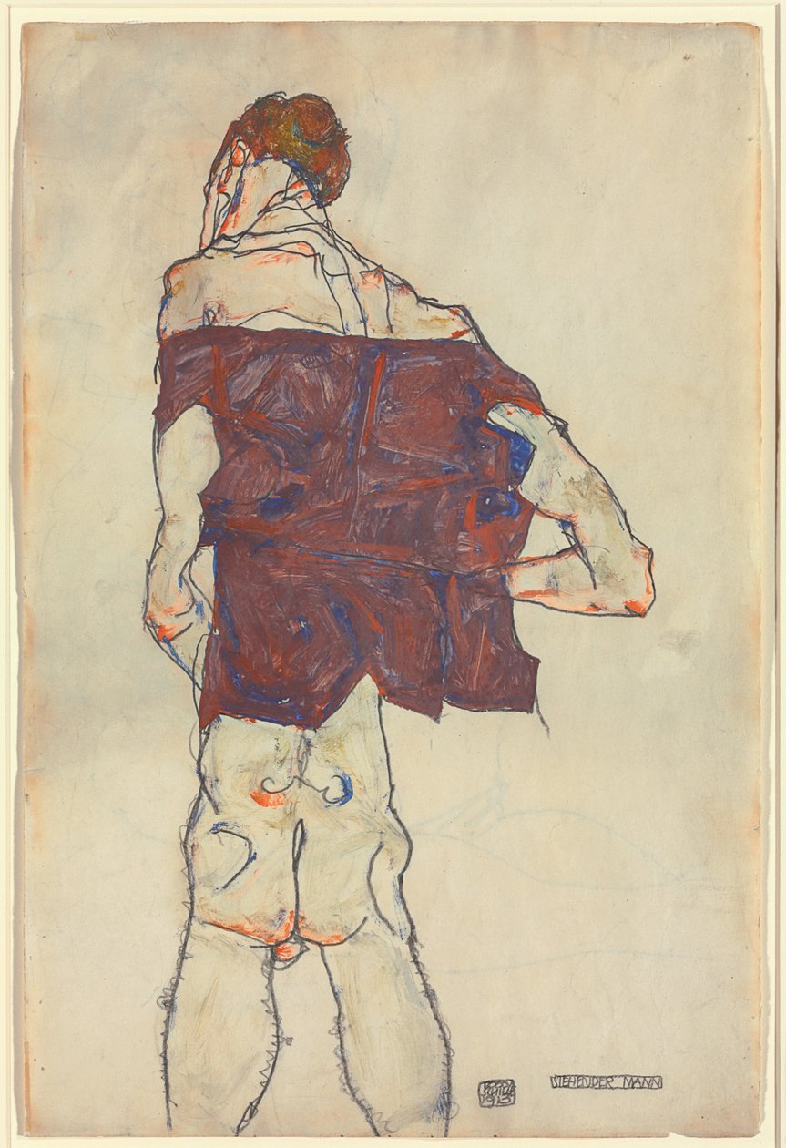 stojący człowiek; Stojący mężczyzna, 1913 autorstwa Egon Schiele