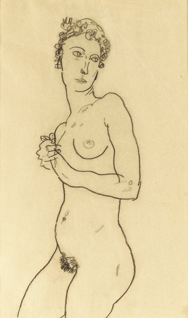 Stojący akt, 1918 autorstwa Egon Schiele