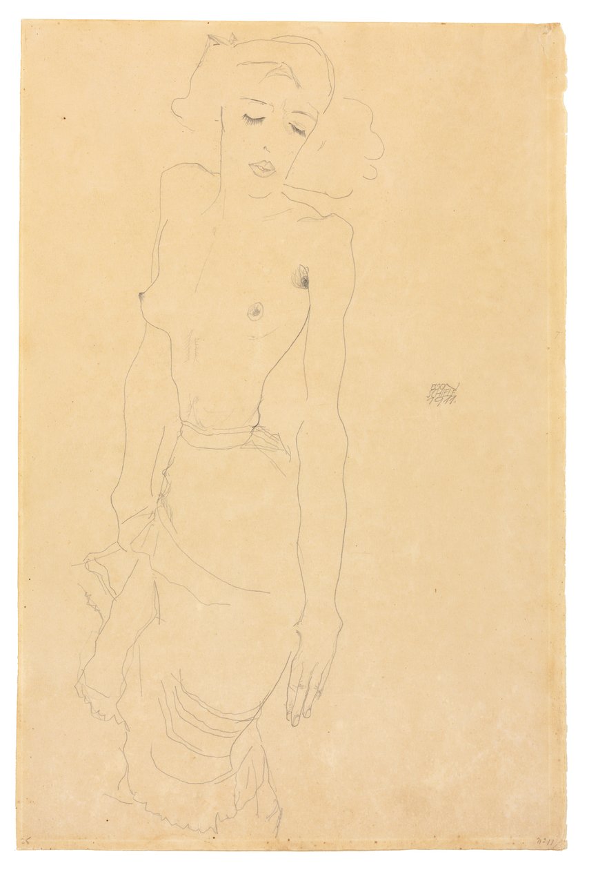 Stojąca kobieta, 1911 autorstwa Egon Schiele