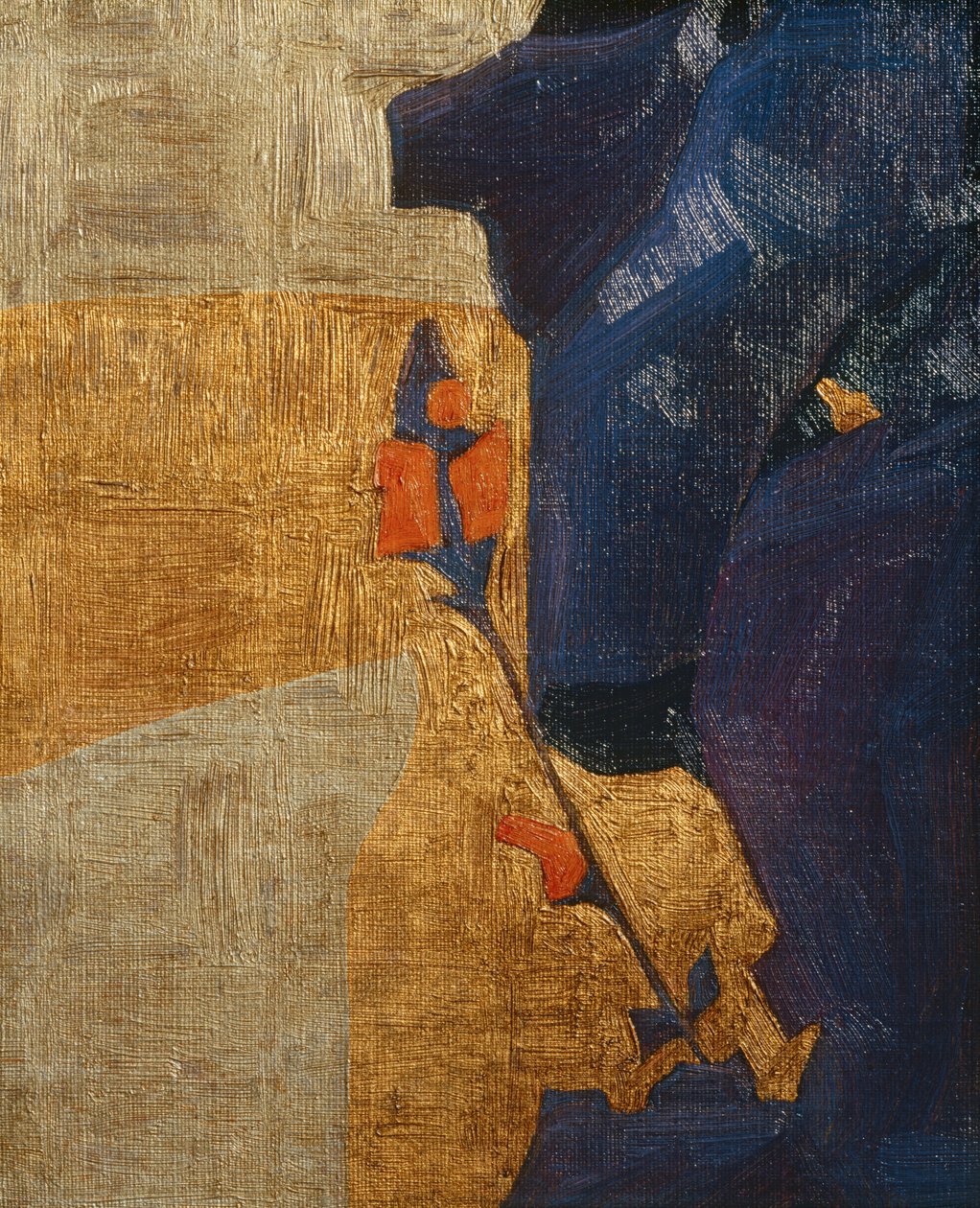 Stylizowany kwiat na dekoracyjnym tle ... (brąz) autorstwa Egon Schiele