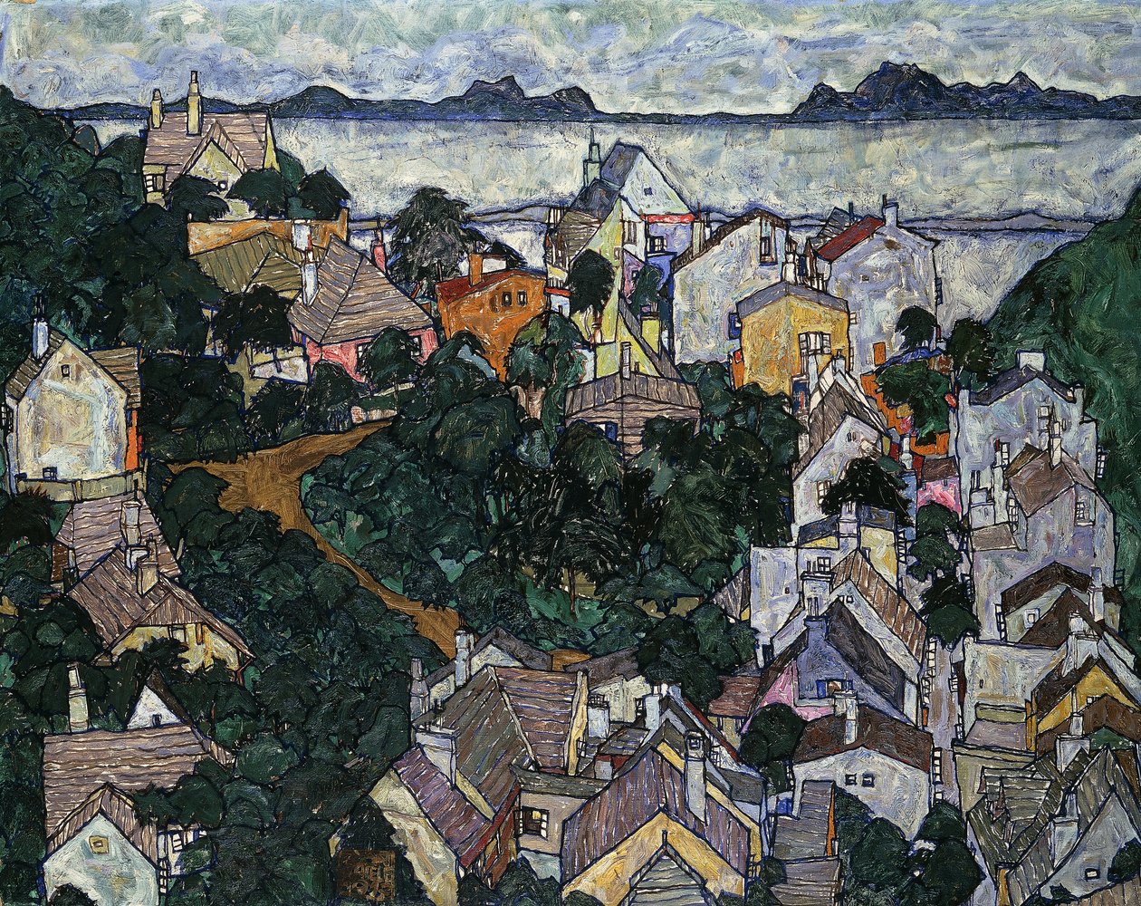 Letni krajobraz; Pejzaż letni, 1917 autorstwa Egon Schiele