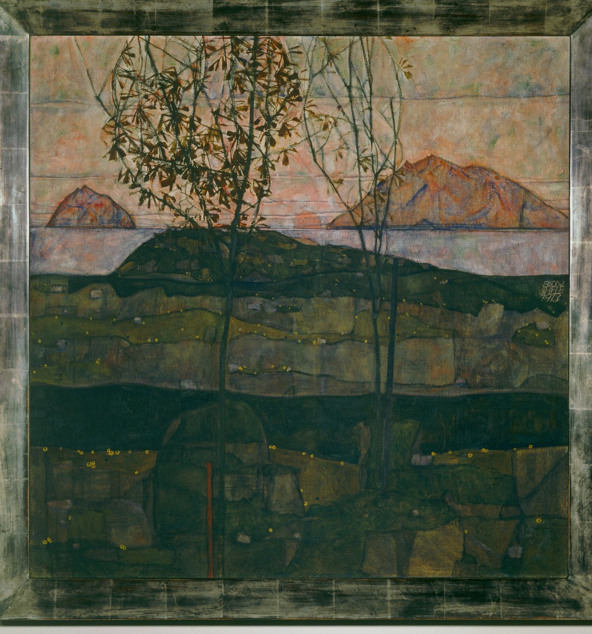 Versinkende Sonne (olej na płótnie) autorstwa Egon Schiele