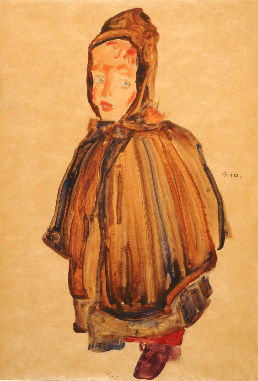 Kobieta w czepku autorstwa Egon Schiele