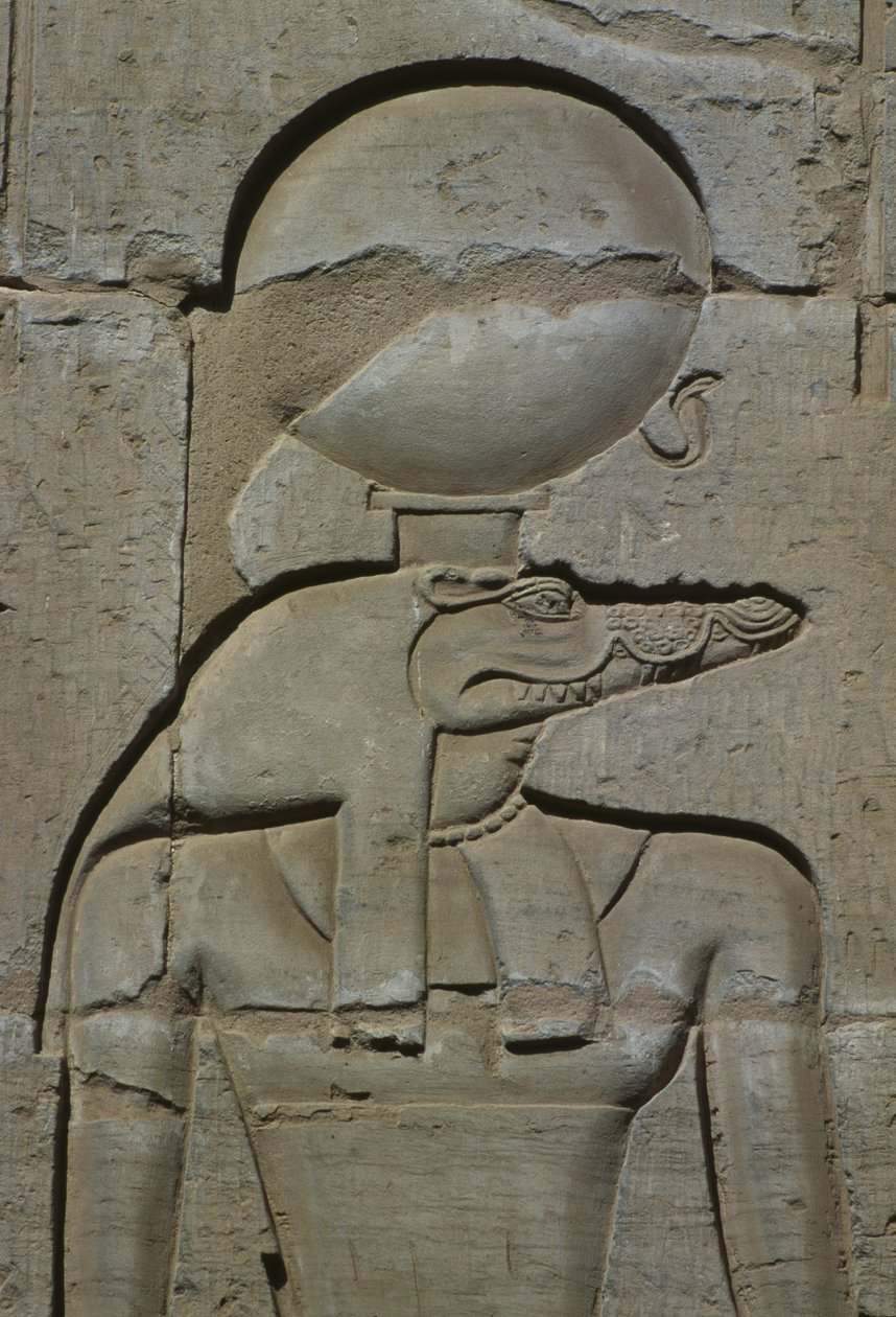 Detal reliefu, kamień Sobka autorstwa Egyptian