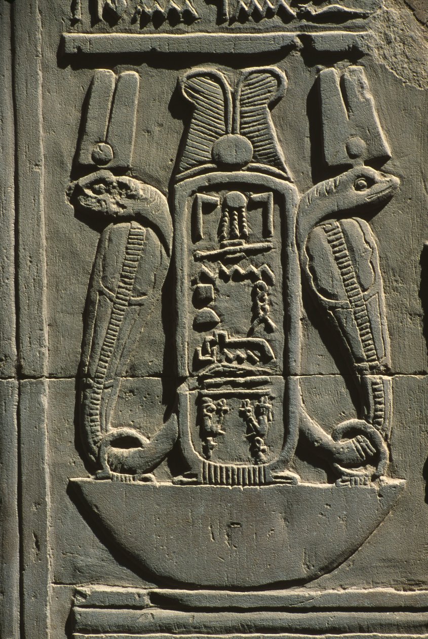 Detal reliefu, kamień hieroglifów autorstwa Egyptian