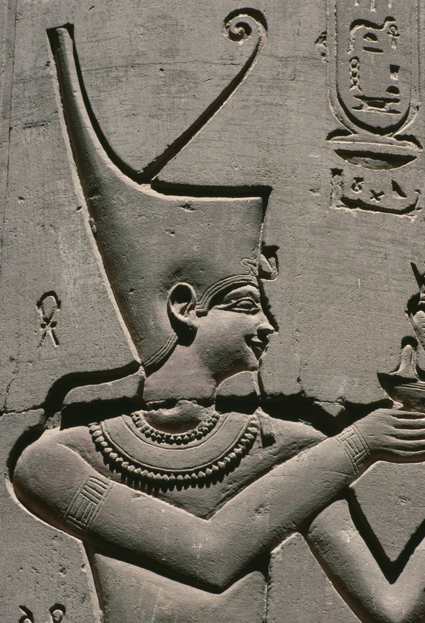 Detal reliefu, wapień faraona autorstwa Egyptian