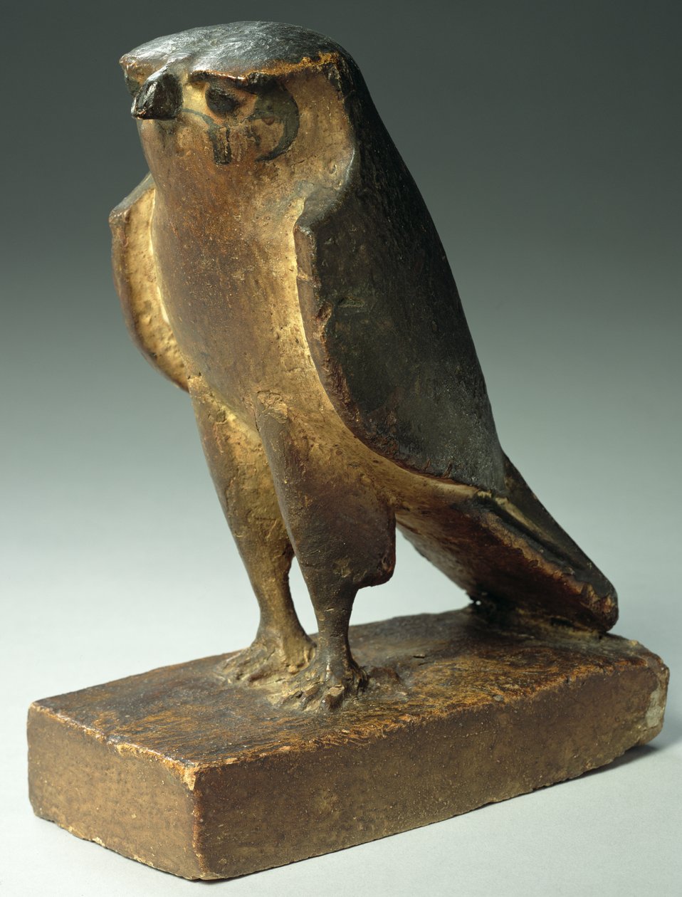 Sokół, Późny Okres do Ptolemeuszy, 664-30 pne (malowane drewno) autorstwa Egyptian