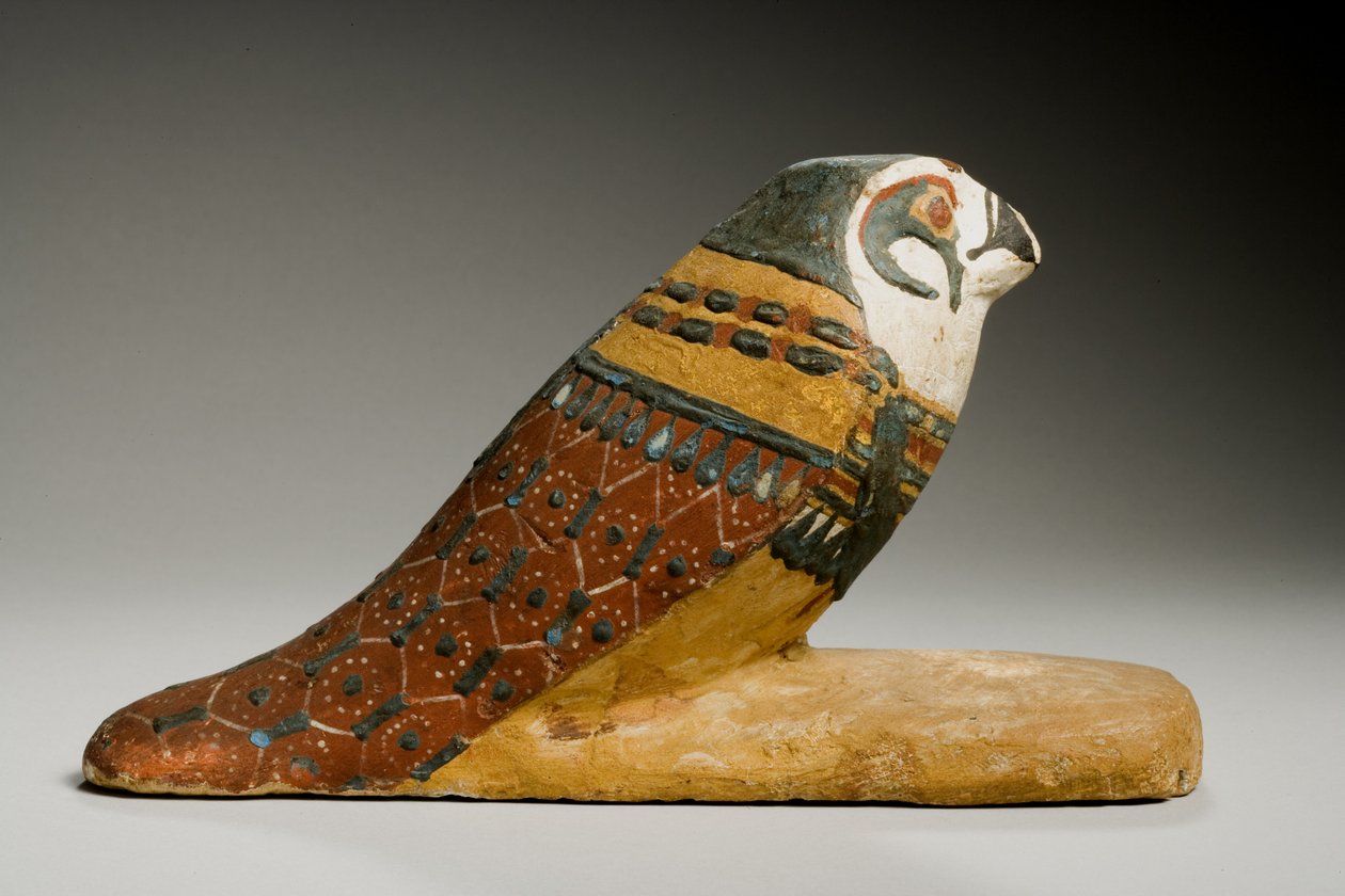 Sokół, trzeci okres pośredni – wczesny późny okres dynastyczny, ok. 800-600 pne (drewno) autorstwa Egyptian