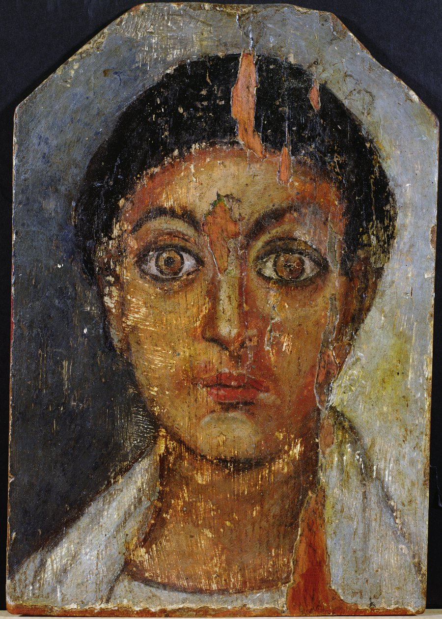 Fajumski portret młodego mężczyzny, II-III w. (wosk enkaustyczny na drewnie) autorstwa Egyptian