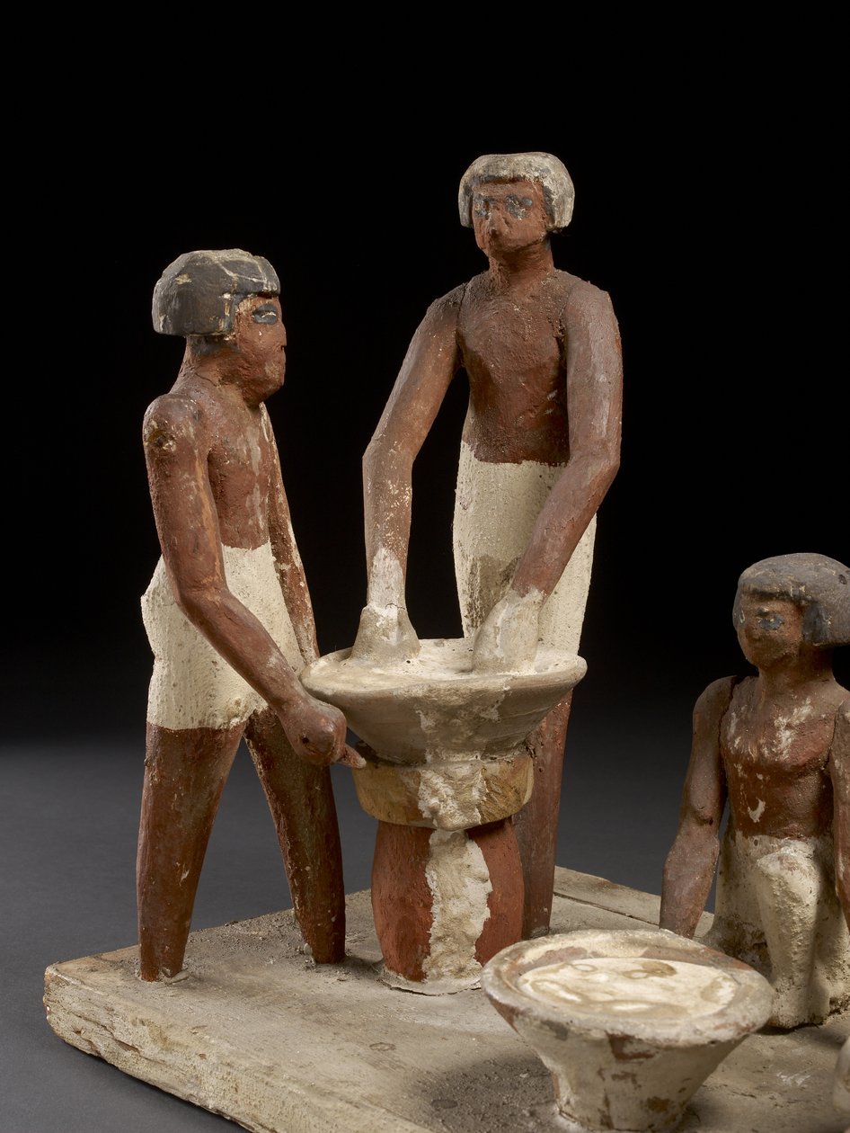 Model browaru drewno, farba autorstwa Egyptian 12th Dynasty