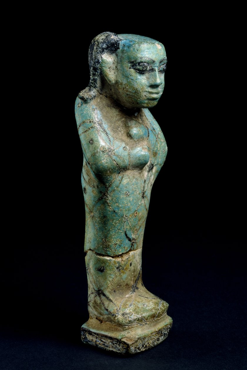 Statuetka dziecka w całunie fajansu autorstwa Egyptian 12th Dynasty