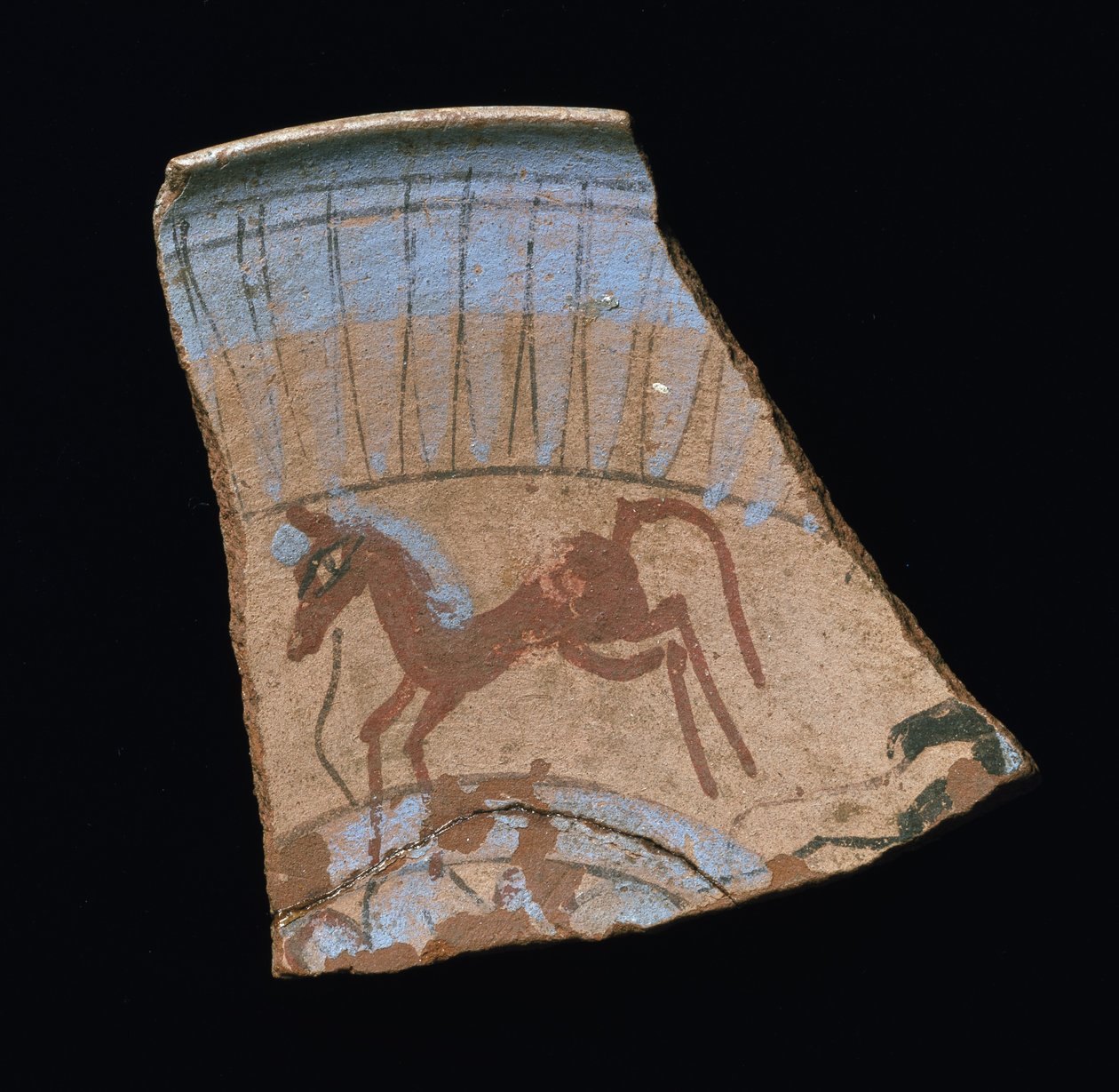 Odłamek z wizerunkiem galopującego konia, Tell el-Amarna, Nowe Królestwo (ceramika) autorstwa Egyptian 18th Dynasty