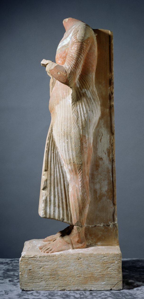Posąg Akhenatena, widok z boku autorstwa Egyptian 18th Dynasty
