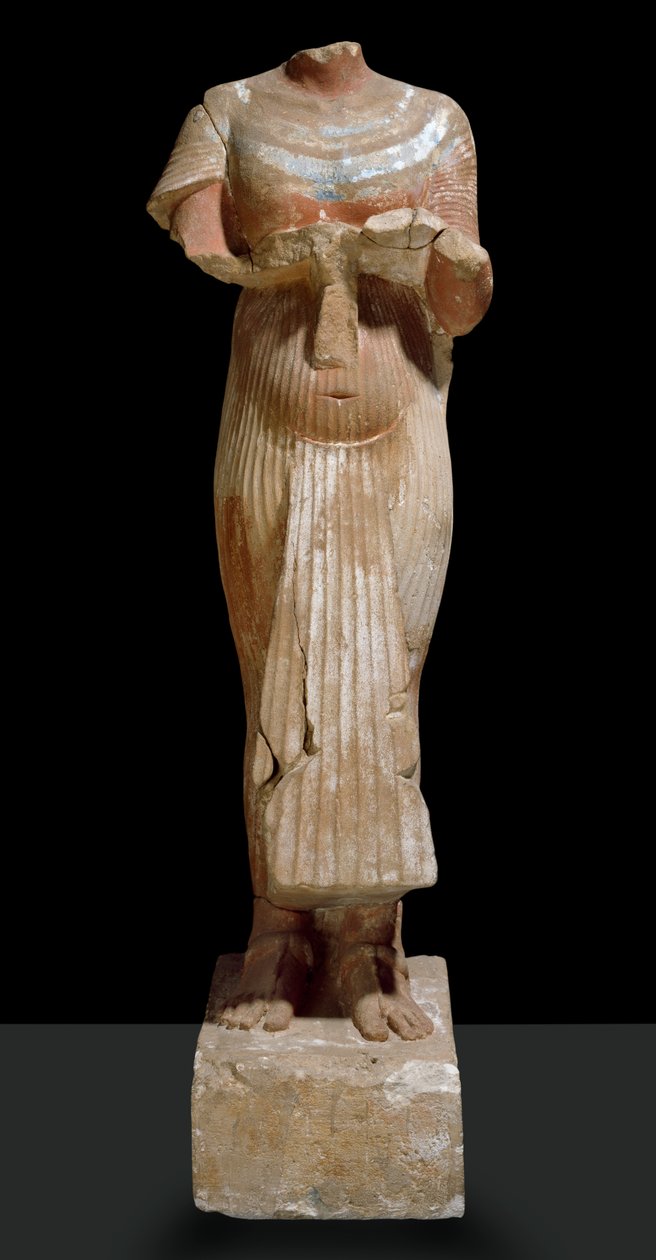 Posąg Akhenatena, widok od frontu autorstwa Egyptian 18th Dynasty