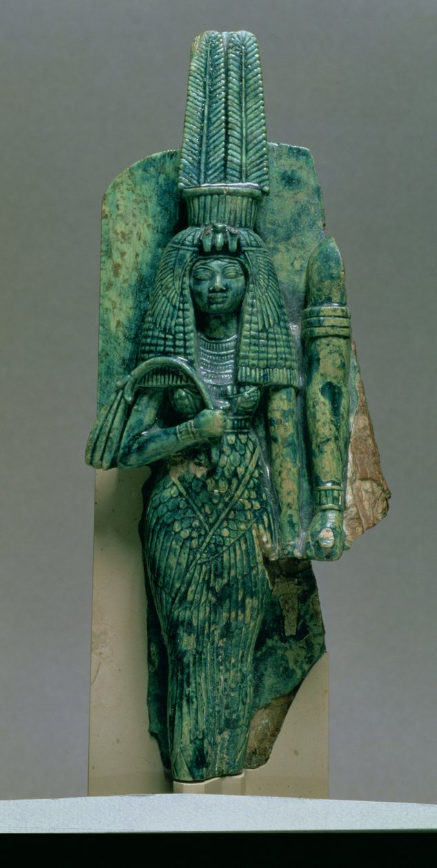 Statuetka królowej Tiye, żony Amenofisa III, Nowe Królestwo, ok. 1391-1353 p.n.e. (steatyt szkliwiony) autorstwa Egyptian 18th Dynasty