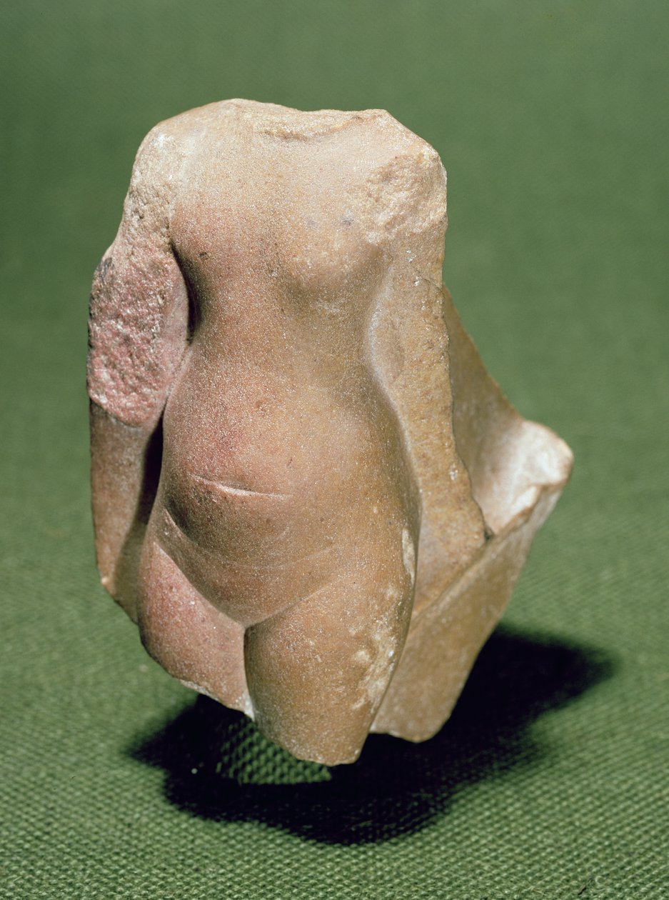 Tułów egipskiej księżniczki, prawdopodobnie znaleziony w Tell el-Amarna, Nowe Państwo (kwarcyt) autorstwa Egyptian 18th Dynasty