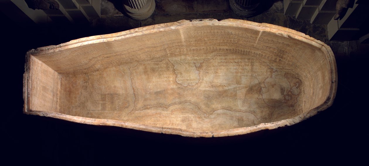 Sarkofag Setiego I, ok.1279 pne alabaster autorstwa Egyptian 19th Dynasty