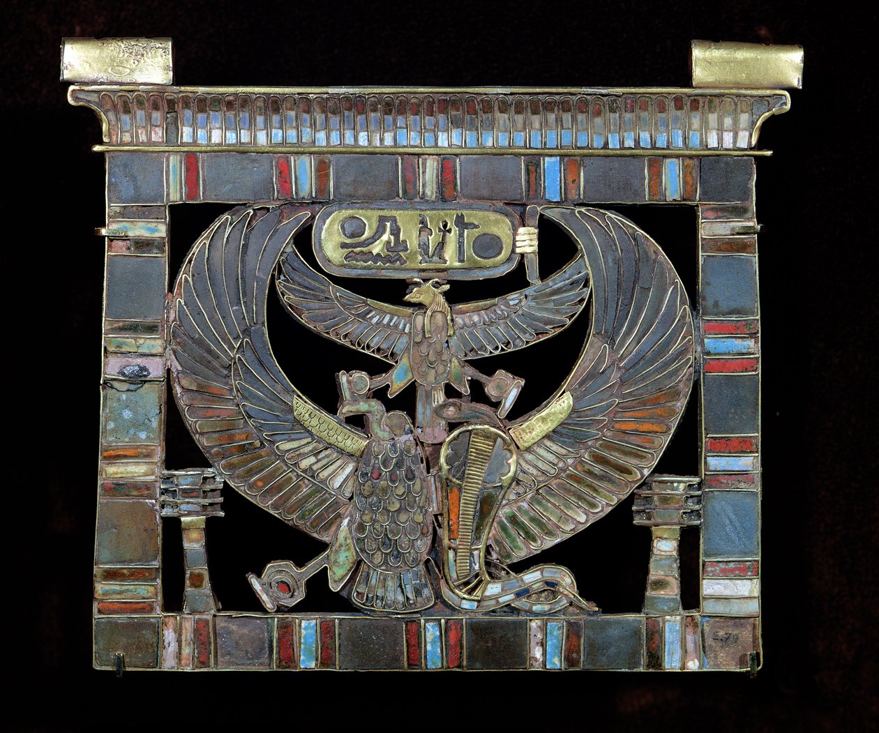 Pektorał Ramzesa II (1279-1213 pne) Nowe Państwo (złoto i kamienie półszlachetne) (patrz także 95068) autorstwa Egyptian 19th Dynasty