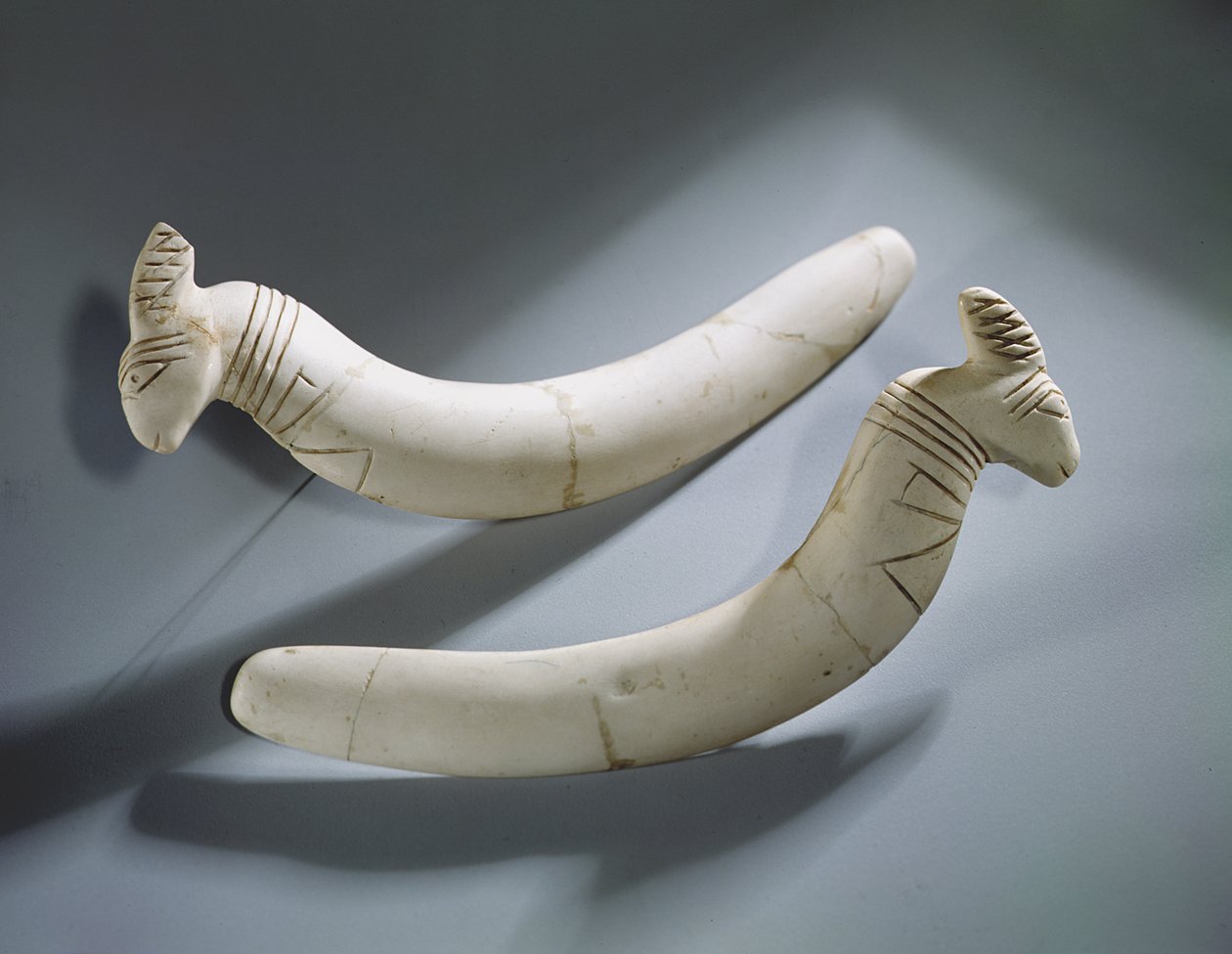 Para kastanietów, okres Thinite (kość słoniowa hipopotama) autorstwa Egyptian 1st Dynasty
