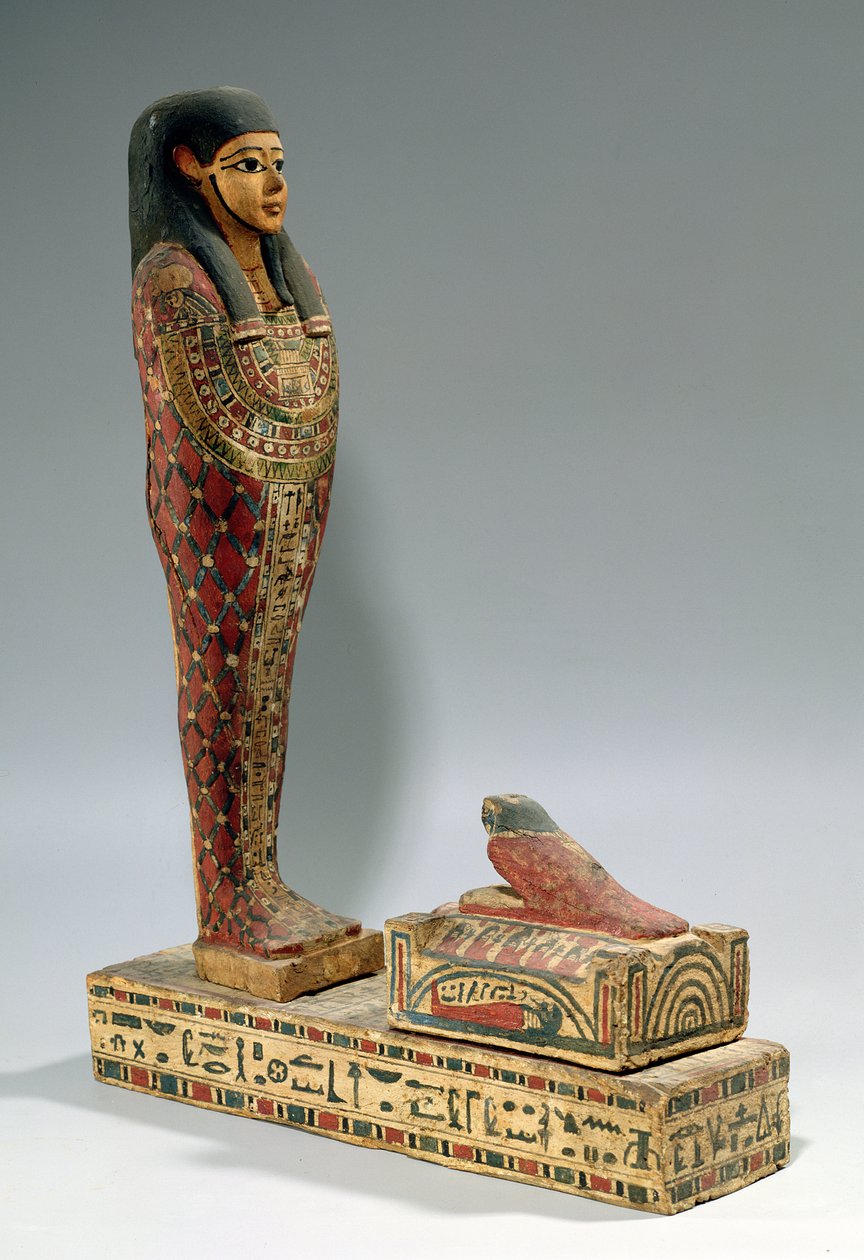 Statuetka Ozyrysa z Iahmes (drewno malowane) autorstwa Egyptian Ptolemaic Period