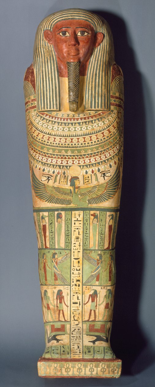 Trumna Amunreda, 25-26 dynastia, ok. 715-525 pne (drewno z zaprawą i farbą) autorstwa Egyptian