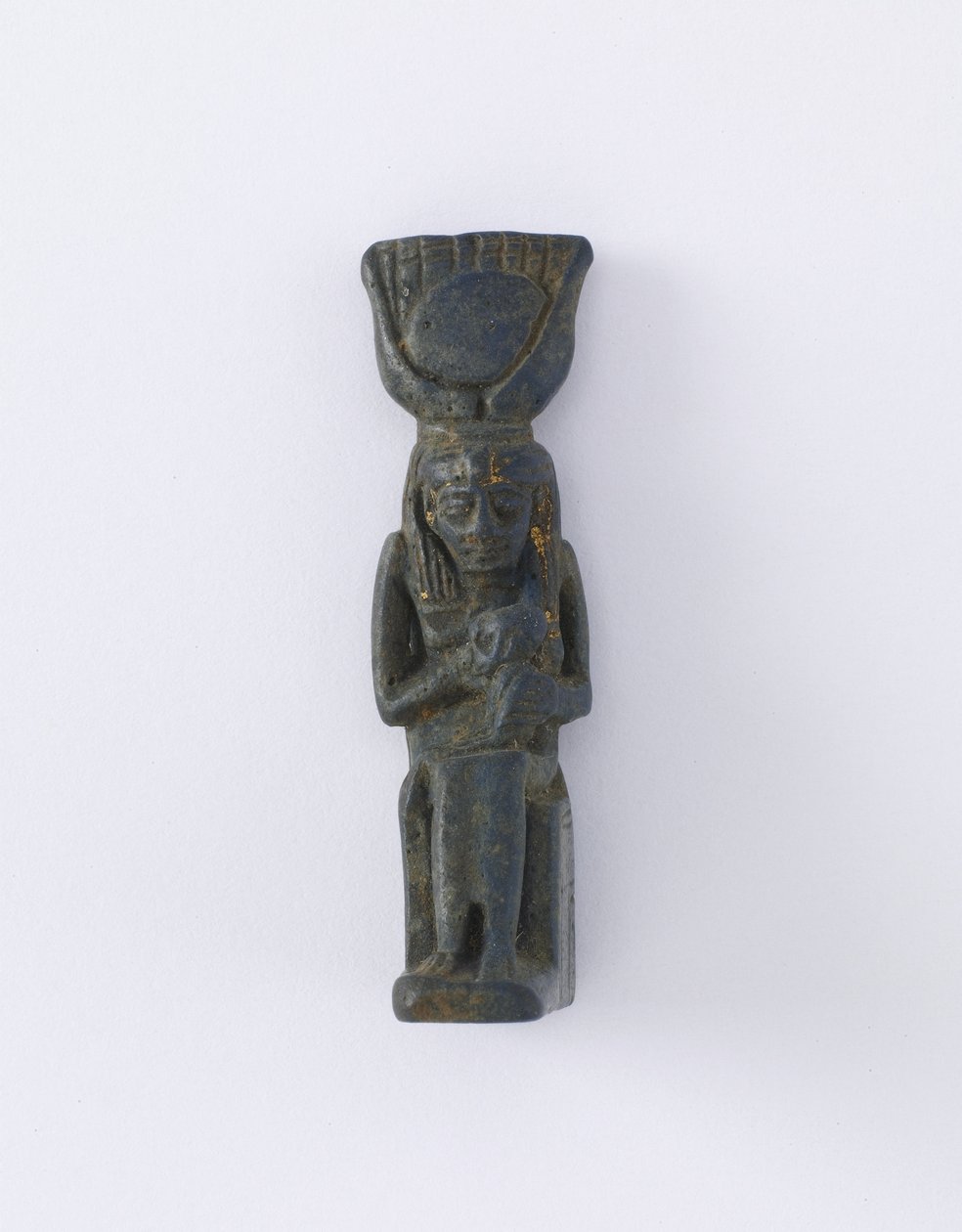 Figura Izydy i Horusa, prawdopodobnie okres ptolemejski, 305-30 p.n.e. (fajans) autorstwa Egyptian