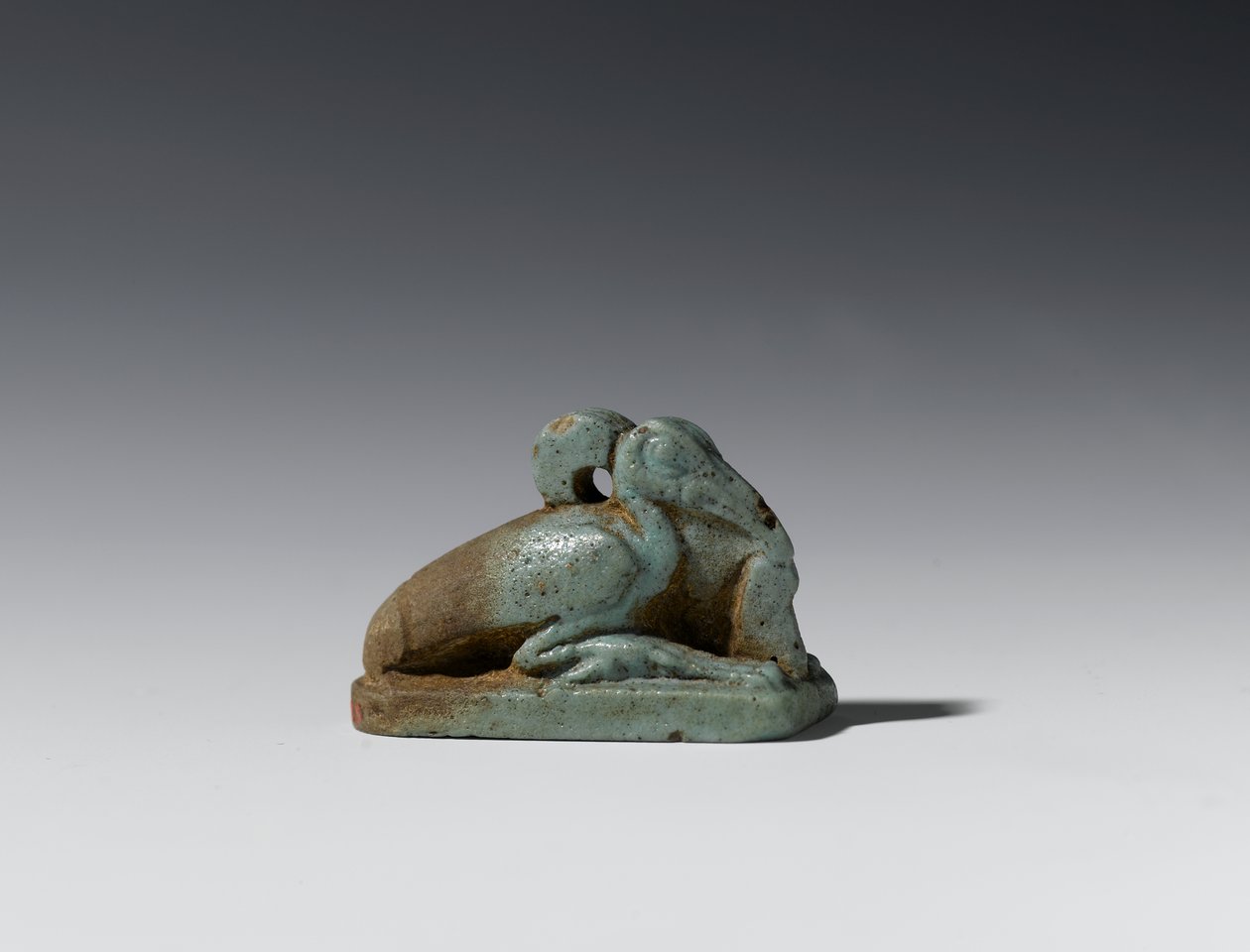 Mała figura ibisa, okres późny do okresu ptolemejskiego, 664-30 pne (fajans) autorstwa Egyptian