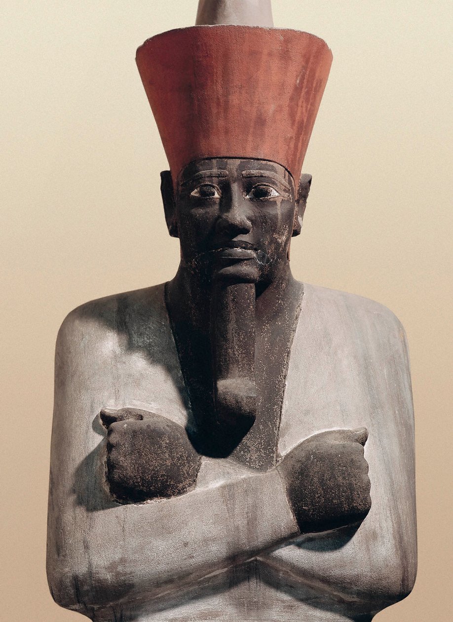 Posąg Mentuhotepa II (malowany piaskowiec) autorstwa Egyptian 11th Dynasty