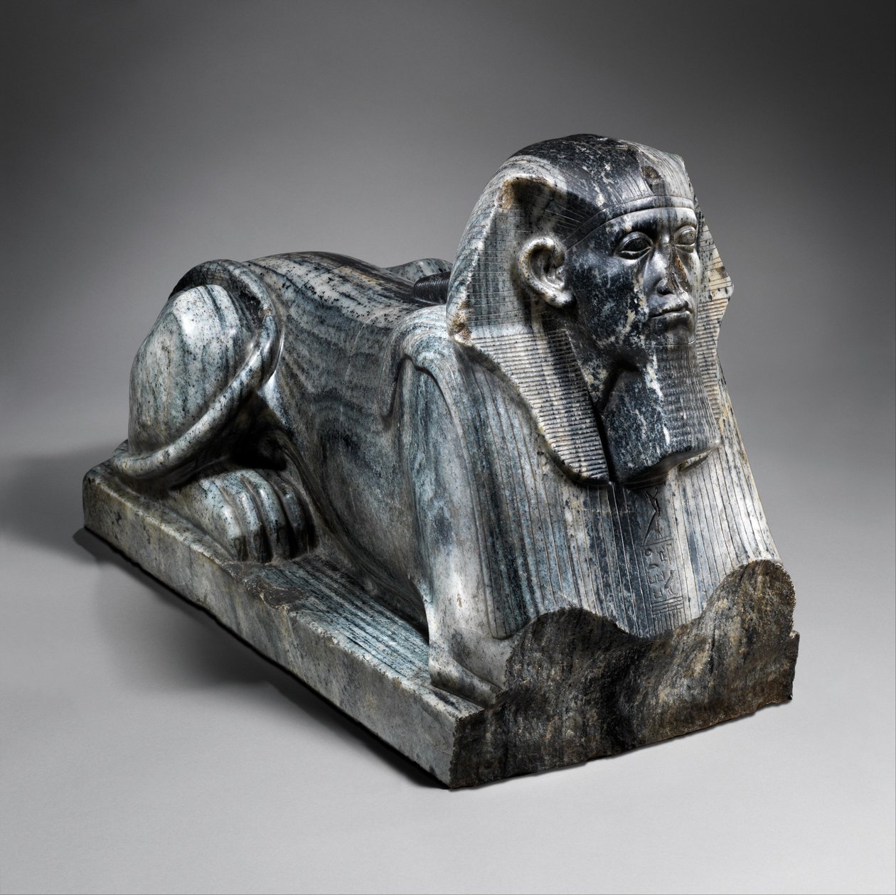 Senwosret III jako Sfinks, ok. 1850 pne (gnejs) autorstwa Egyptian 12th Dynasty